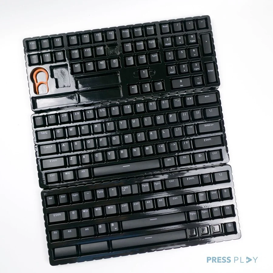 WoB White on Black PBT Doubleshot Keycaps Set by Press Play - Image 7