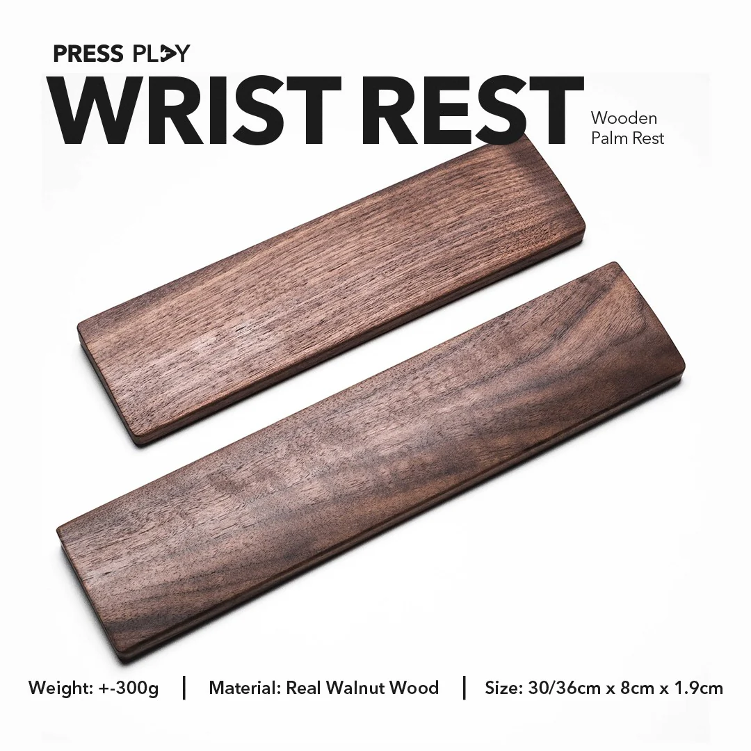 Wooden Wrist Rest/Palm Rest/Wrist Pad Kayu by Press Play